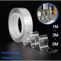 Nano tape (Double sided Washable silicon Transparent tape) Transparent Traceless Waterproof tape. 