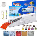 Sewing Machine - Handheld Electric Stitch -, Fabric, Home & Travel Use - Hand Sewing Needlework Fabrics & Clothes - Handy Stapler. 