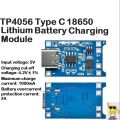TP 4056 Charging Module | 1A 18650 Lithium battery Charger Module Type C | TP4056 Type C IC Module With Battery Protection BMS - 3.7V. 