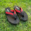 Black & Red Slippers/Flipflops for Men by Importia. 