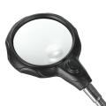 LED Light Soldering Iron Stand - Helping Hand Magnifying Glass Magnifier. 