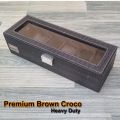 6 Slots High Quality PU Leather Watch Display Storage Box Smart Watch Organizer Box Smart Watch Case. 