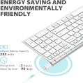 iClever GK03 Wireless Keyboard and Mouse Combo - 2.4G Portable Wireless Keyboard Mouse, Rechargeable Ergonomic Design Full Size Slim Thin Stable Connection Keyboard for Windows 7/8/10, Mac OS. 