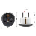 High Quality EU Plug Adapter Universal 16A 250V AU US UK CN To EU Wall Socket US to EU Converter Socket AC Travel Adapter. 
