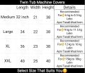 Heavy Duty 100% Waterproof Washing Machine Cover Available For ALL Models & Sizes Hitachi Super Asia Toshiba Samsung Kenwood Dawlance jackpot ittefaq Anex Indus West Point Diamond Asia Gaba Eco Star Boss kingson Top Load Full Automatic TWIN Tub with dryer. 