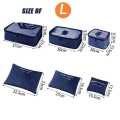 6 Pcs Travel Packing Cubes Set Oxford Fabric Clothes Organizer Laundry Pouch With Zipper Multiple Color. 