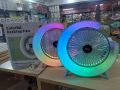 New Electric Fan RGB Lighting Fan USB Rechargeable Desktop Fan Home Office Silent Colorful Fan.Multifunctional Colorful Desktop Small Fan, Portable Floor Mounted Fan with Light, USB Charging Personal Fan, air Circulation Fan, 5-Lights.. 