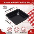 SR_Traders - 9x9 Inch Cake Baking Pan / Mold - Baking Accessories - Non-Stick Square Cake, Pizza, Brownie and Bread Mold - Hard Metal - Oven Friendly. 