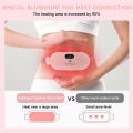 Period Cramp Relief Belt – Portable Electric Menstrual Heating Pad with Massager | Rechargeable Heated Belly Belt for Women & Girls | 3 Heat Levels & 4 Vibration Modes | Warm Compress for Menstrual Pain, Back Pain & Abdominal Relief. 