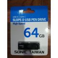 Sonic 64GB Sloped-D USB PEN DRIVE. 