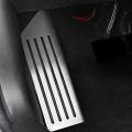 2x For Tesla Model 3 Y 2021 2022 Aluminum Alloy No Drilling Accelerator Brake Pedals Pad Anti-Slip Rest Pedals Cover Auto Parts-（grey）. 
