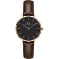 Daniel Wellington Black Dial Black Leather Strap Watch For Unisex DW00100165. 