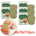 48/12pcs Detox Foot Patches Detoxify Toxins Foot Pads Deep Cleansing Adhesive Feet Care Patch Keep Fit Foot Care. 