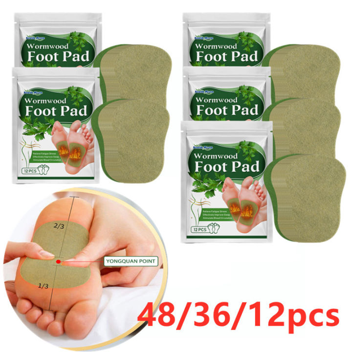 48/12pcs Detox Foot Patches Detoxify Toxins Foot Pads Deep Cleansing Adhesive Feet Care Patch Keep Fit Foot Care