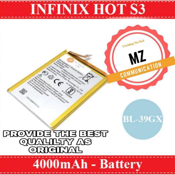 BL-39GX ORIGINAL BATTERY FOR INFINIX HOT 6 PRO (X608) HOT S3 X573, BL 39GX 4000MAH BRAND NEW BATTERY FOR BL39GX MOBILE