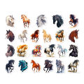 Horse Theme Stickers 50pcs Hand-painted Horse Sticker Set Waterproof Diy Decal Kit for Phone Laptop Skateboard More Southeast Asian Buyers' Favorite High-precision Printing Stickers. 