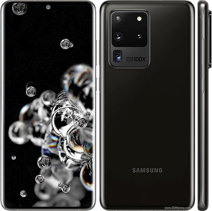 Samsung s20 ultra 5G || 128GB 12GB RAM, 256GB 12GB RAM, 512GB 16GB RAM || Dynamic AMOLED 2X, 120Hz  || Exynos 990 (7 nm+) - Global Qualcomm SM8250 Snapdragon 865 5G (7 nm+) || Fingerprint (under display, ultrasonic) || Li-Ion 5000 mAh, non-removable