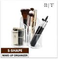 REFLECTIONZ TRADERS ™ S-Shape Acrylic Makeup Organizer – Multifunctional Cosmetic Organizer Box for Brush, Cream, Perfume, Lipstick Holder – Jewelry, Nail Polish, Eyebrow Pencil, Toothbrush, Stationery Holder – Durable Home Organizer for Dressing Table. 
