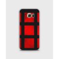 S6 Edge Case Cover Hybrid Soft- Samsung  Red Box Print - 1cover2464. 
