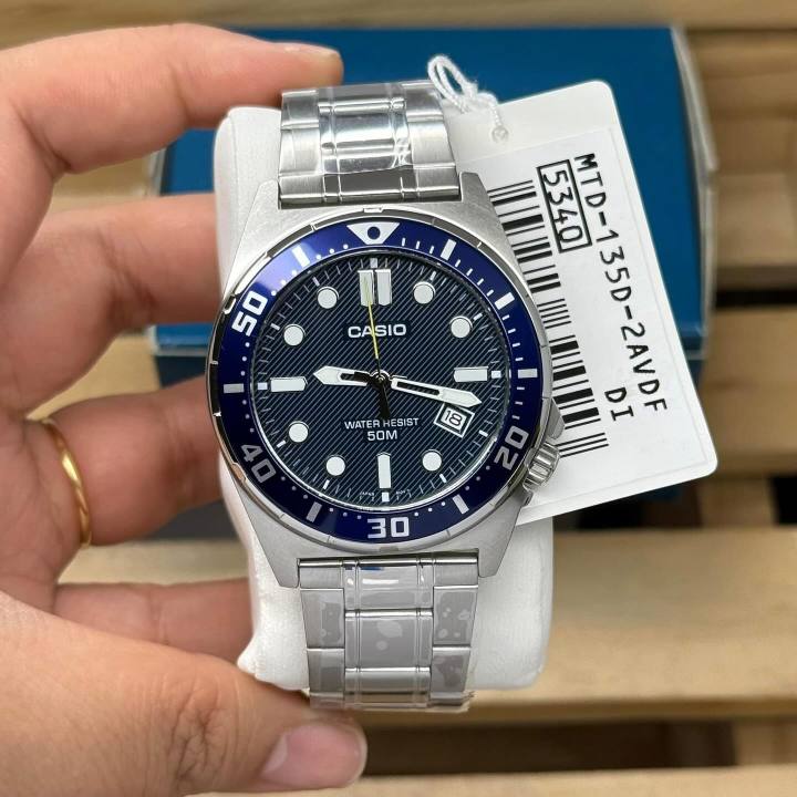 Original Casio - MTD-135D-2AVDF Stainless Steel Wrist Watch For Men / Watch For Boys - New Launch 2025