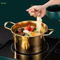 Korean Noodle Pot Cooker Fast Heating Stainless Steel Multipurpose Ramen Cooking Pot Instant Noodles Pot for Kitchen Picnic Soup Stew Hiking. 