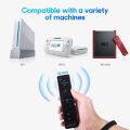 Wii Remote Controller with Motion Plus, Wireless Controller for Nintendo Wii and Wii U, with Silicone Case and Wrist Strap, No Nunchucks (Black). 