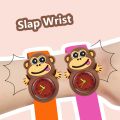 Cartoon Cat/sheep/monkey Watch Children Snap on Slap Wrist Watches Kids Cute Panda Children's Watch Toys for Kid Boy Girl Gift. 