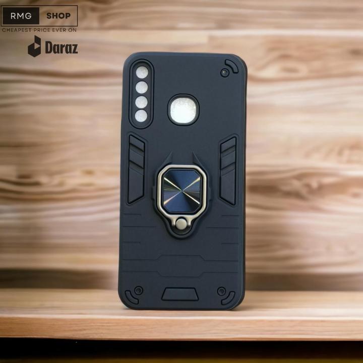RAMEEZ MUNIR GONDAL for Infinix Hot 8 | Infinix Hot 8 Lite Back Cover Armour Series High Protective Shockproof With Ring Holder Phone Case