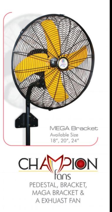 Wall Bracket Fan-Mega Champion Fan 24-Champion fans | Daraz.pk