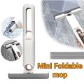 New Mini Mop Portable Small Mops Squeeze Mop Household Lazy Hand-free Absorbent Sponge Mop Simple Desktop Cleaning Tools for Car Desk Office. 