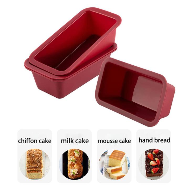 Silicone Baking Molds NonStick Rectangle Cake Pans Mini Bread Toast Mould