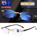 -cut Bifocal Progressive Anti-blue Eyewear Ultralight Reading Glasses G. 