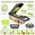 Vegetable cutter - Slicer cutter - Fruit cutter - Slicer - Chopper - Multifunctional cutter - 16 in 1 cutter - Dicer - Manual cutter - Onion chopper - Vegetable chopper slicer - 16 in 1 slicer cutter - peeler - Best tool for fruits/Vegetables .. 