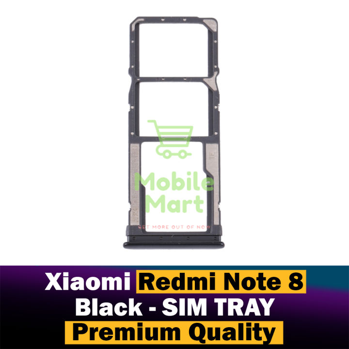 Xiaomi Redmi Note 8 SIM Tray Sim Jacket Sim Slot Sim Door For Xiaomi Redmi Note 8 - Black