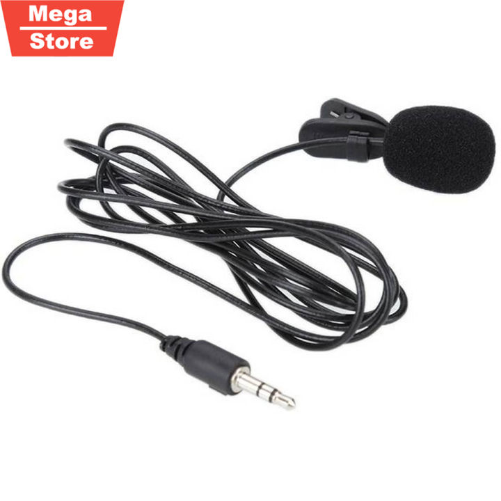 Clip-on Lapel Lavalier Collar Mic / Microphone - 3.5mm For DSLR / Other Equipment - Black