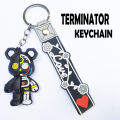 TERMINATOR  Mask Robot Bear Keychain with Strap - Bag Charm keyring - Silicon keychain - keychain for boys - keychain for kids - keychain for girls - keychain for bag - stationary - keychain for car - customized keychain - High quality. 