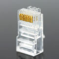 20X RJ45 Ethernet Cable Network Connector Crystal Heads Gold Pins Module CAT6 Plug. 