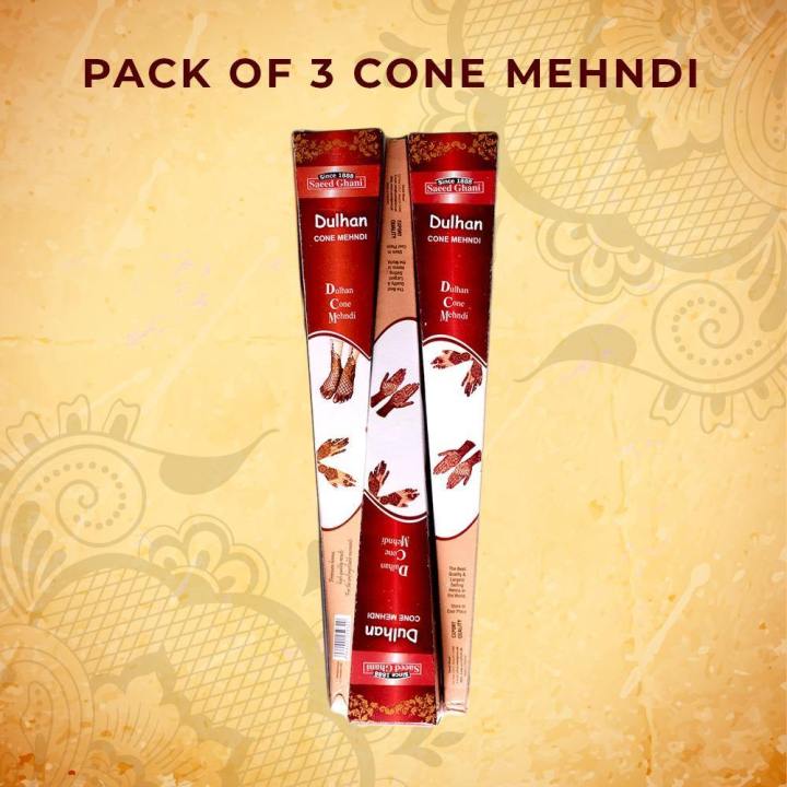 Saeed Ghani Cone Mehndi Pack of 3