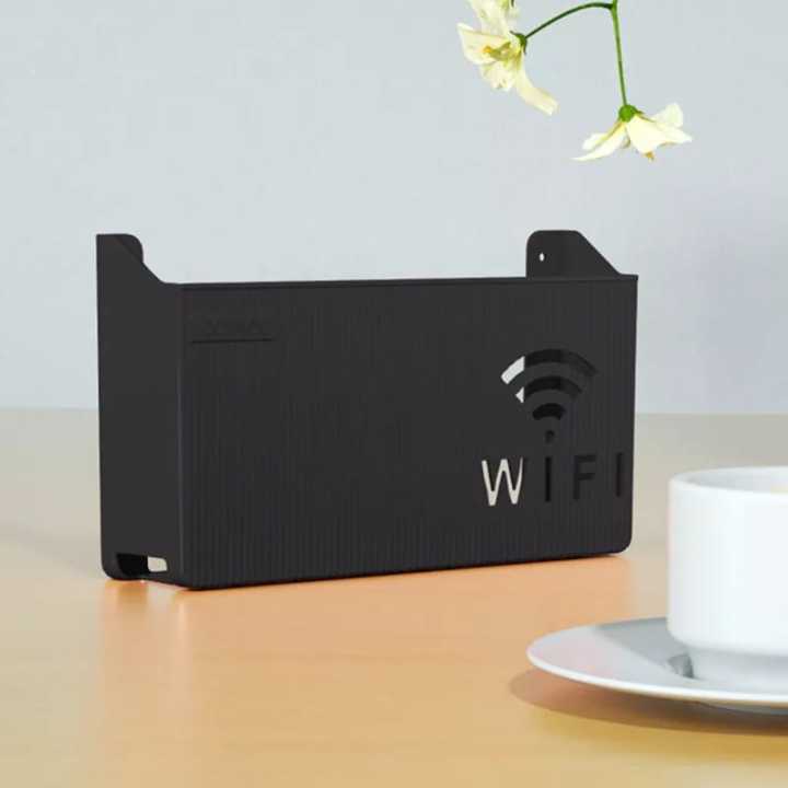 BLACK%20%E2%80%93Wifi%20Holder%20Wall%20Mounted%20WiFi%20Router%20Shelf%20Box%20%E2%80%93%20ABS%20Plastic%20Wireless%20Router%20Holder%20&%20Organizer%20%E2%80%93%20Hidden%20Cable%20Storage%20Bracket%20%E2%80%93%20Space%20Saver%20for%20Home%20&%20Office%20%E2%80%93%20Easy%20Install%20%E2%80%93%20Black,%20White,%20Gray,%20Pink%20%E2%80%93%20Wall%20Mounted%20Decorative%20Internet%20Box%20-%20Image%202