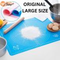 Silicone Baking Mat 50x40cm Nonstick Baking Mats with Measurements Anti-Slip Dough Kneading Mat Rolling Out Dough Pastry Mat Heat Resistant, BPA Free. 