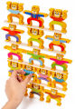 Double Side Cartoon Tiger Jenga – Balancing Game / Wooden Craft. 