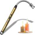 USB Rechargeable Flexible Lighter, Durable Multi-Function Candle & Gas Torch Lighter with LED Display, 6 Safety Certificates. 