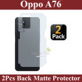 Oppo A76 Back Protector Soft Skin Sheet Matte Style For Oppo A76 - 2Pcs. 