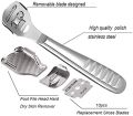 Pack of 1 Stainless Steel Foot Scraper Callus Remover, Callus Shaver for Feet, Heel Hard Skin, Corn Callous Removers, Foot Razor Pedicure Tools with 10 Blades for Men and Women, Corn Cutter & Rasp Dead Skin Peeler Pedicure Tool. 