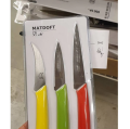 IKEA : MATDOFT : Multi Color Knives - Set of 3. 