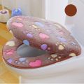 Thick Coral velvet luxury toilet Seat Cover Set soft Warm One / Two-piece toilet Case Waterproof Bathroom WC Cover. 