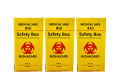 Easy Safety box Medically waste Disposal Biohazard safety Cardboard Box 3L (Pack of 3). 