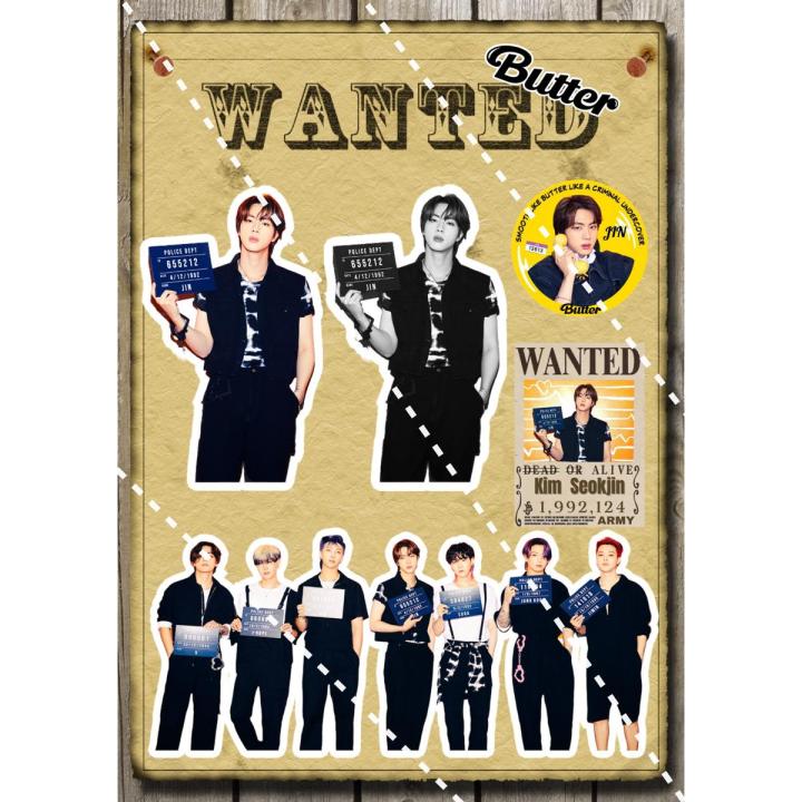 KPOP BTS JIN sticker bt21 stickers bangtan boys bts seokjin uncut stickers ( but 4 get 1 free)