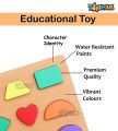 Wooden Geometric Shape Puzzle for Kids, Preschool Educational Teaching Toy for Boys and Girls (Geometrical Shapes). 