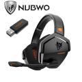 NUBWO G06 Bluetooth 5.0 Wireless and 2.4G usb dongle Gaming Headset with Crystal-Clear Microphone for PS5/PS4/PC Computer Headphone with Dual Chamber Driver, 7.1 Surround, Upto 17 hours of battery use , 3D Bass. 